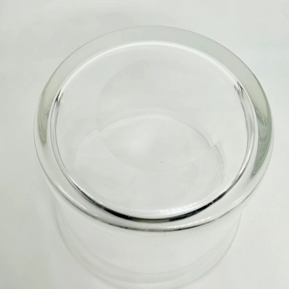 Unbranded Clear Glass Tapered Planter Vase Flared Rim Home Decor Excellent